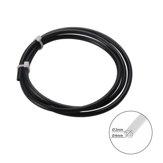 Teflonová PTFE trubice KINGROON 2/4mm 1m černá