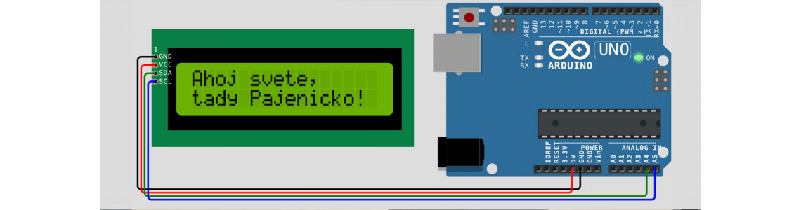 Jak připojit znakový LCD displej 16x2 k Arduino Uno