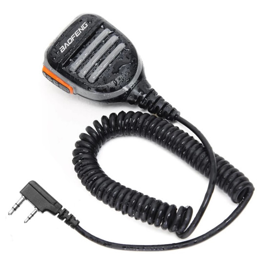 Reproduktorový mikrofon PTT IP54 pro Baofeng a Quansheng (Kenwood 2pin)