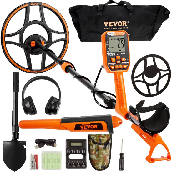 Detektor kovů VEVOR TS185A s 12" cívkou IP68