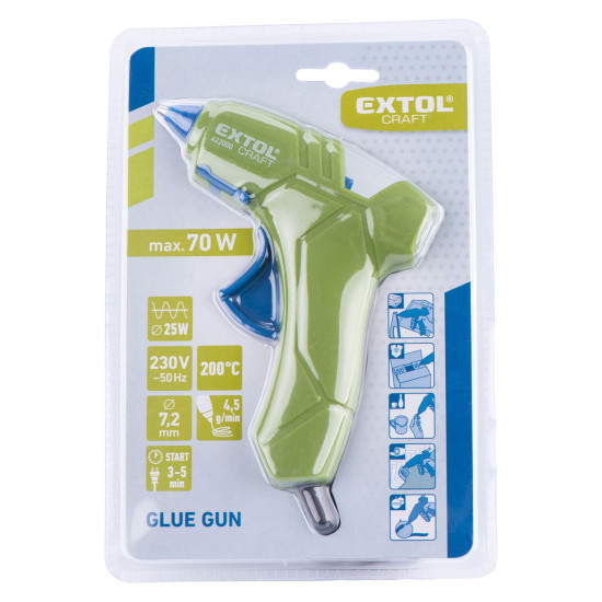 Tavná lepící pistole 7.2mm 25W EXTOL CRAFT