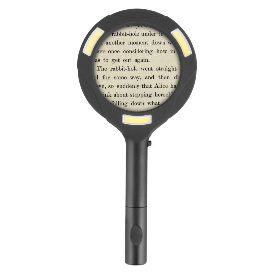 Lupa se světlem EXTOL LIGHT (80lm, 3x zvětšení, 3x0.5W COB LED)