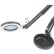 Stolní lampa s lupou černá (USB napájení, USB, 2400lm) EXTOL LIGHT