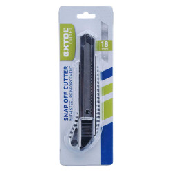 Nůž ulamovací celokovový s výztuhou 18mm Auto-lock EXTOL CRAFT