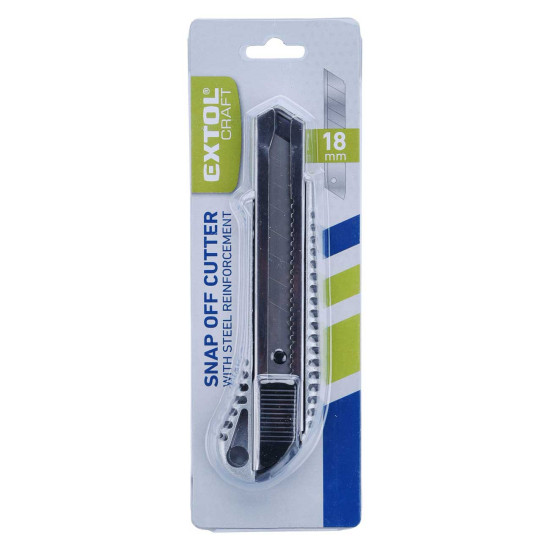 Nůž ulamovací celokovový s výztuhou 18mm Auto-lock EXTOL CRAFT