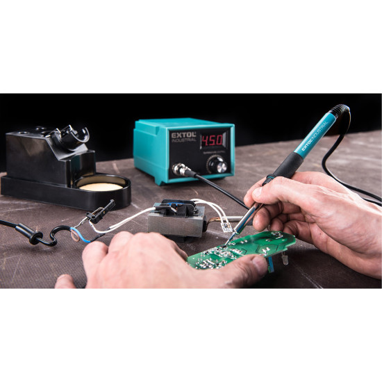 Pájecí stanice s LCD a elektronickou regulací teploty EXTOL INDUSTRIAL
