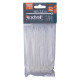 Stahovací pásky bílé 100 x 2.5mm, nylon PA66, 100ks EXTOL PREMIUM