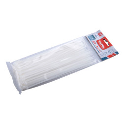 Stahovací pásky bílé 200 x 3.6mm, nylon PA66, 100ks EXTOL PREMIUM
