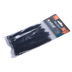Stahovací pásky černé 100 x 2.5mm, nylon PA66, 100ks EXTOL PREMIUM