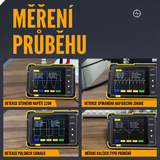 Osciloskop FNIRSI DSO-152 (200kHz / 2.5MS/s) modrý