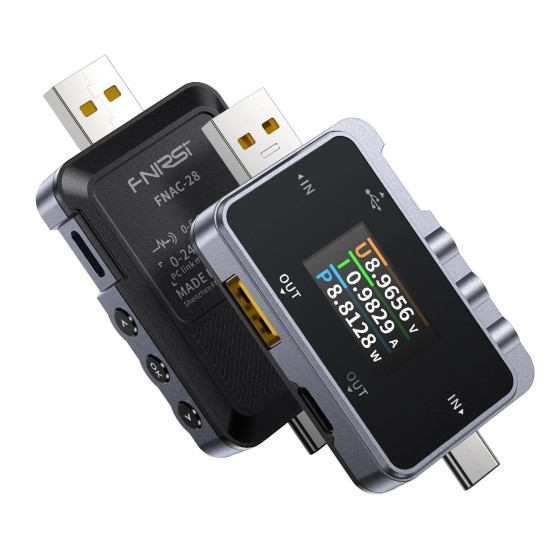 FNIRSI FNAC-28 - USB-A/USB-C 2v1 tester napětí, proudu a rychlého nabíjení
