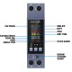 KWS-303WF - Digitální multifunkční DIN voltmetr a ampérmetr s WiFi