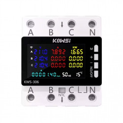 KWS-306 - Třífázový multifunkční elektroměr na DIN lištu