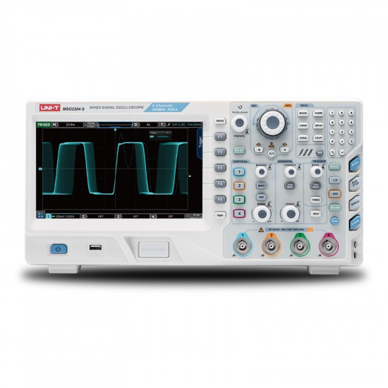 Osciloskop UNI-T MSO2204-S (4+16 kanálů, 200 MHz, 2GS/s, generátor funkcí)