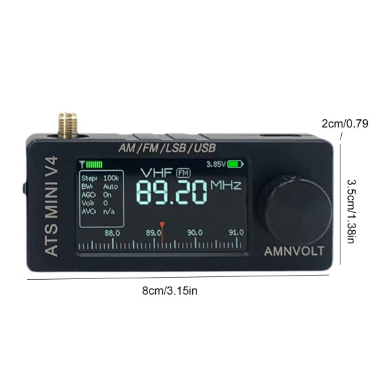 AMNVOLT V4B ATS MINI SI4732 DSP rádio FM/AM/LSB/USB