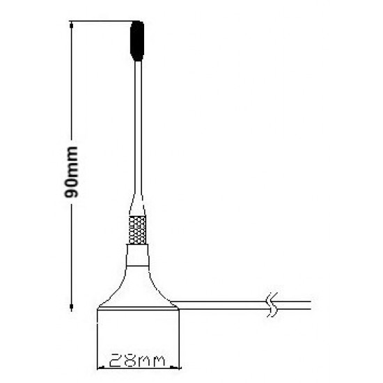 GSM/GPRS 3G/4G/LTE anténa (3dBi, SMA)