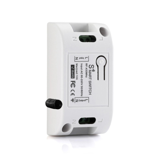 Dálkově ovládané relé Smart Switch 230V (433MHz, 250VAC/30VDC 10A)
