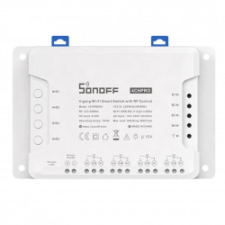 Dálkově ovládané relé Sonoff 4CHPRO R3 (Wifi, 433MHz, 250VAC/30VDC 10A)