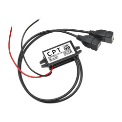 Měnič napětí (step-down) voděodolný s USB, 15W (7V-20V na 5V 3A)