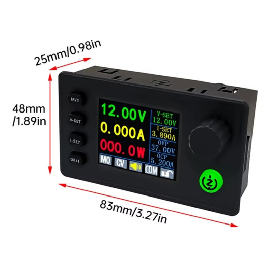 ZK-SK150C DC/DC nastavitelný zdroj s barevným displejem, boost/buck, CC/CV, 8A/150W