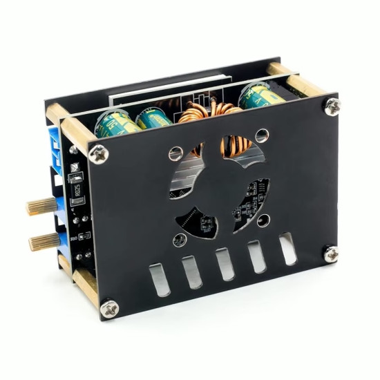 FNIRSI DC-DC nastavitelný stabilizovaný zdroj, boost/buck, CC/CV, USB-C PD vstup 4A/50W