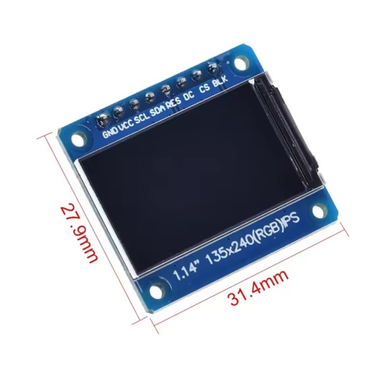 Barevný displej IPS 1.14" 135x240 ST7789V SPI