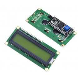 Znakový LCD displej 16x2 I2C (žlutý)