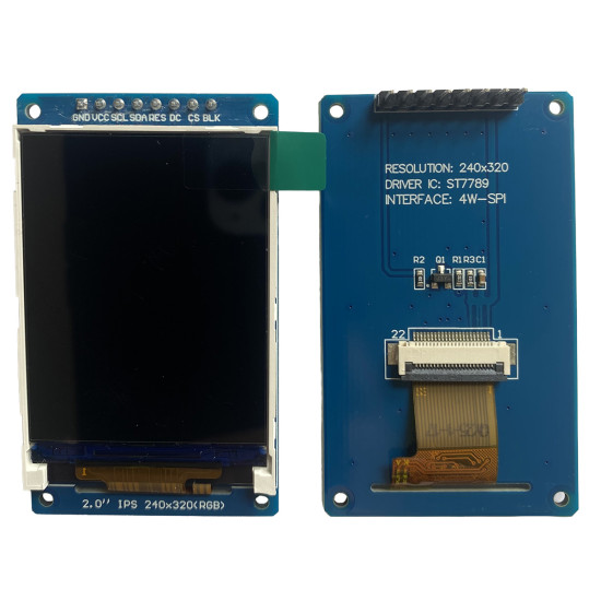 Barevný displej IPS 2.0" 320x240 ST7789 SPI - alternativní pinout