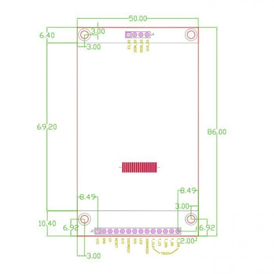 Barevný displej TFT 2.8" 240x320 ILI9341 SPI dotykový