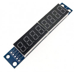 Sedmisegmentový LED displej s 8 znaky a řadičem MAX7219