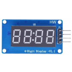 Sedmisegmentový LED displej se 4 znaky a řadičem TM1637