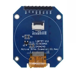 Barevný kulatý displej TFT IPS 1.28" 240x240 GC9A01 SPI