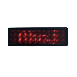 Programovatelná Bluetooth LED jmenovka NB1144 červená