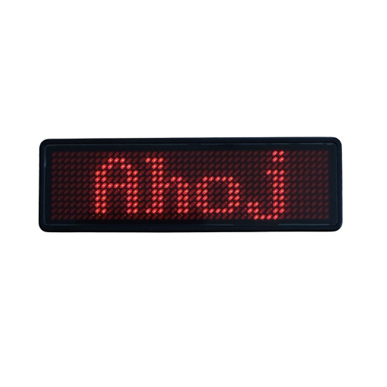 Programovatelná Bluetooth LED jmenovka NB1144 červená