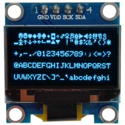 Grafický OLED displej 0.96" 128x64 I2C modrý