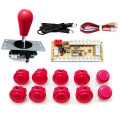 Sada arkádových tlačítek, joystick a USB převodník, SANWA Y-7015 červená