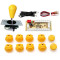 Sada arkádových tlačítek, joystick a USB převodník, SANWA Y-7015 žlutá