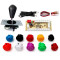 Sada arkádových tlačítek, joystick a USB převodník, SANWA Y-7015 barevná