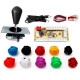 Sada arkádových tlačítek, joystick a USB převodník, SANWA Y-7015 barevná