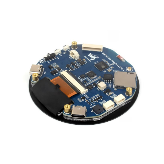 Waveshare ESP32-S3-Touch-LCD-2.1 s kulatým IPS LCD dotykovým displejem