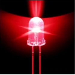 LED dioda kulatá 5mm, červená