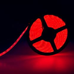 LED pásek červená 5m SMD5050 voděodolný IP65 (60led/m, 4W/m, 12V)