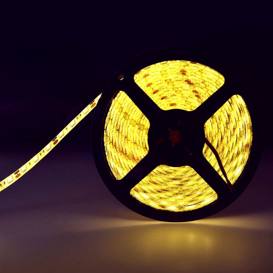 LED pásek žlutá 5m SMD5050 voděodolný IP65 (60led/m, 4W/m, 12V)