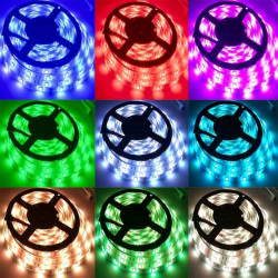 Sada RGB LED pásku 5m SMD5050 s ovládáním (30led/m, 3.6W/m, 12V)