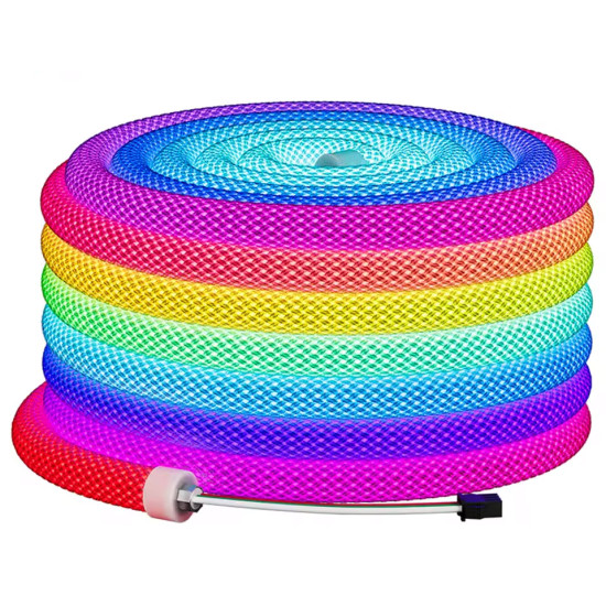 Inteligentní RGB LED pásek opletený 5m WS2812 NeoPixel (50led/m, 14W/m, IP67)