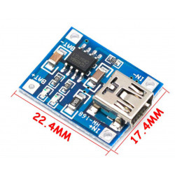 Nabíječka Li-Ion článků TP4056 s miniUSB