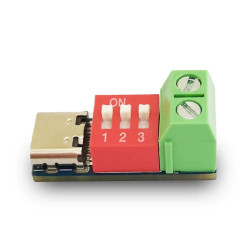 Přepínač napájecího napětí PDSink USB-C PD/QC/BC s DIP (5V 9V 12V 15V 20V)