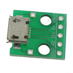 Micro USB breakout redukce DIP (2.54mm)