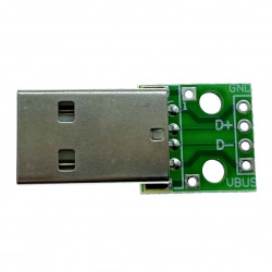 USB A vidlice breakout redukce DIP (2.54mm)