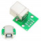 USB B breakout redukce DIP (2.54mm)